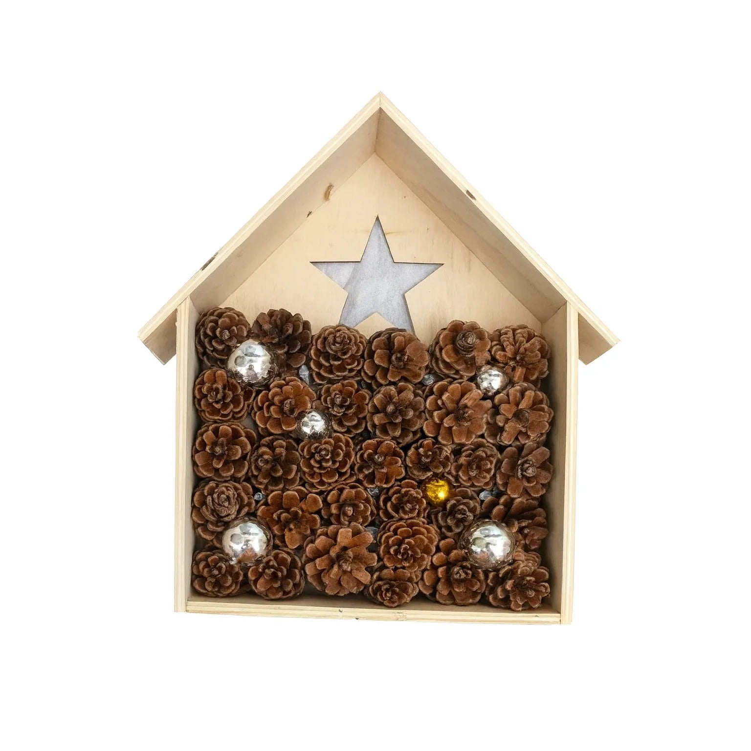 Charming Wooden LED House Decoration with Warm Lights for Festive Home Decor - Gomix Brands Outlet